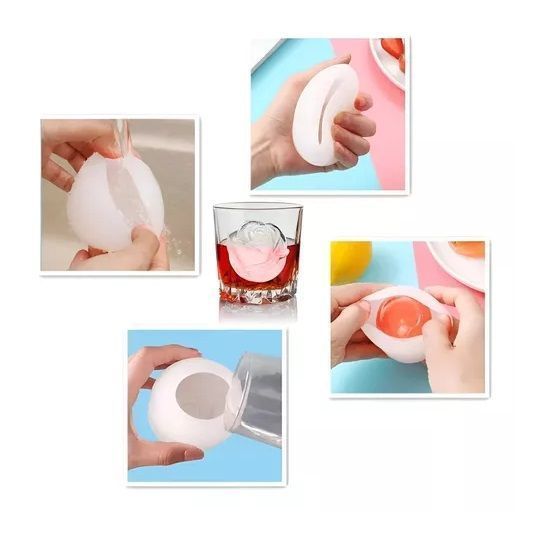 Molde Silicona Moldes Para Hacer Velas Molde Jabones Rosa 3d-3