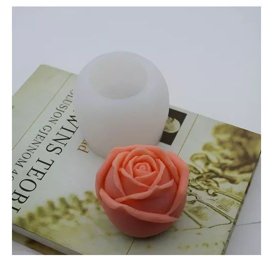 Molde Silicona Moldes Para Hacer Velas Molde Jabones Rosa 3d-5