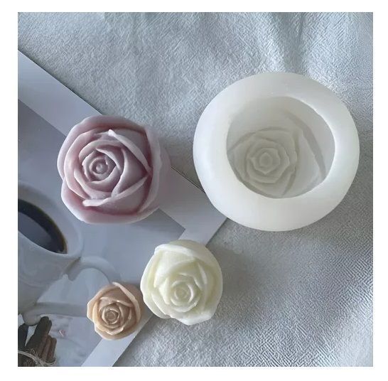 Molde Silicona Moldes Para Hacer Velas Molde Jabones Rosa 3d-7