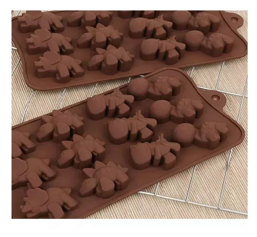 Pack X3 Moldes De Chocolate Dino Molde Chocolate Dinosaurios-1