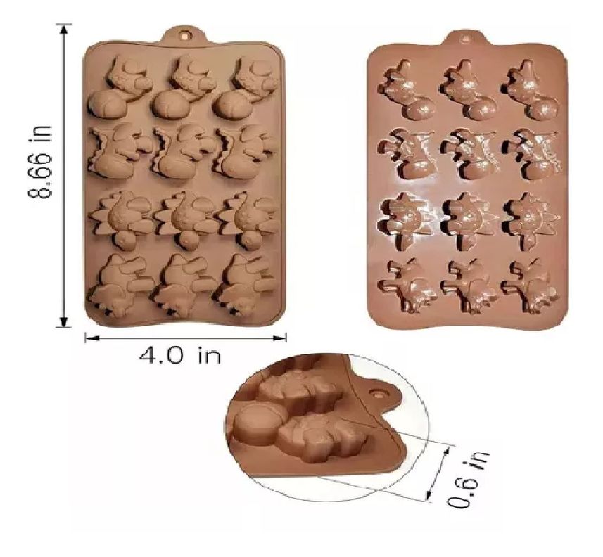 Pack X3 Moldes De Chocolate Dino Molde Chocolate Dinosaurios-2