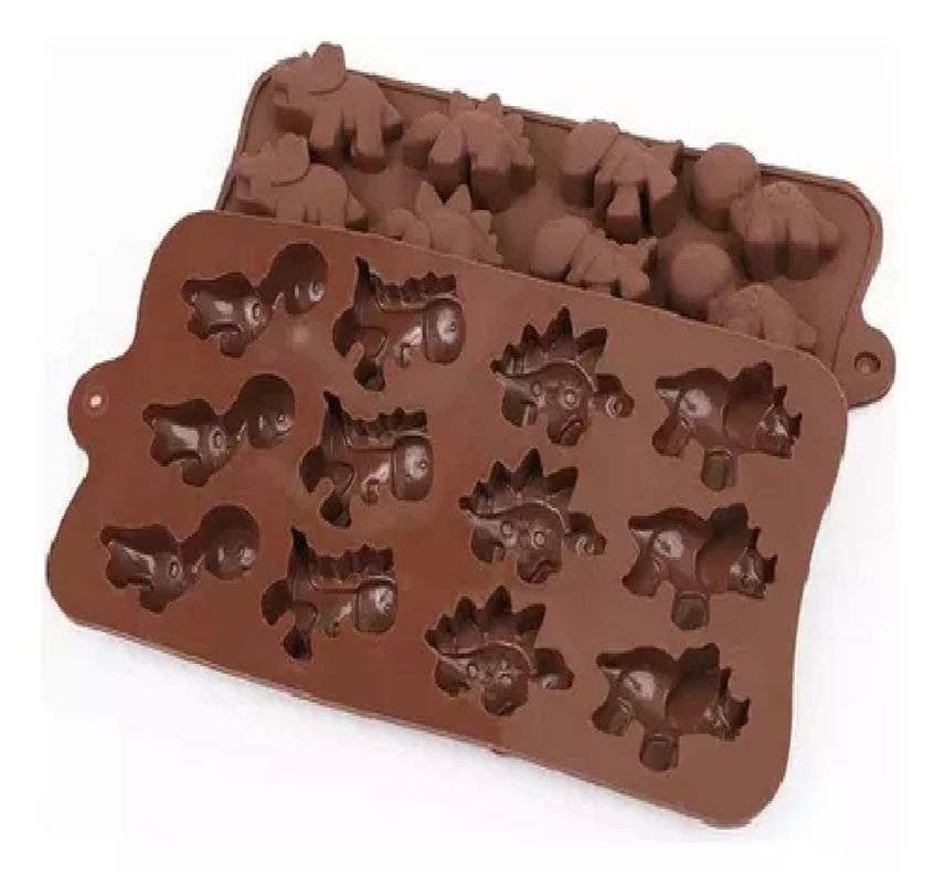 Pack X3 Moldes De Chocolate Dino Molde Chocolate Dinosaurios-3