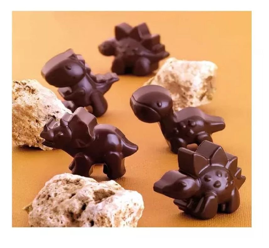 Pack X3 Moldes De Chocolate Dino Molde Chocolate Dinosaurios-5
