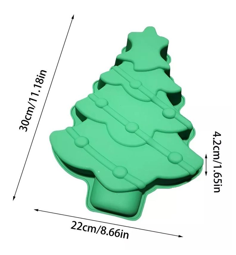 Molde Silicona Navidad Moldes De Silicona Reposteria Arbol-2