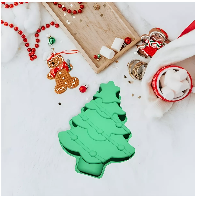 Molde Silicona Navidad Moldes De Silicona Reposteria Arbol-3