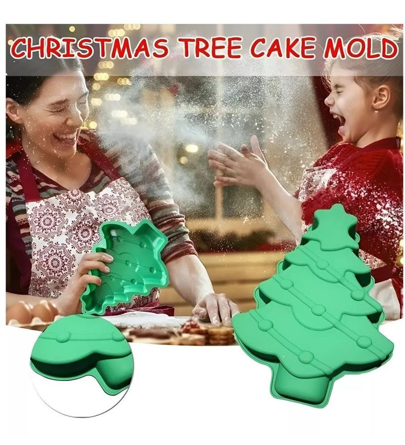 Molde Silicona Navidad Moldes De Silicona Reposteria Arbol-7