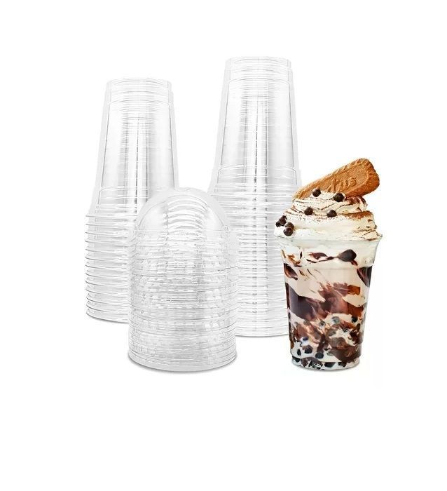 200 Vaso Desechable Plastico Vaso Con Tapa Domo Con Hoyo 16z-0