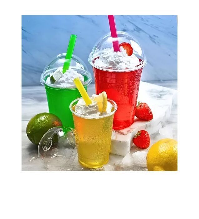 200 Vaso Desechable Plastico Vaso Con Tapa Domo Con Hoyo 16z-6