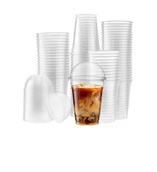 200 Vaso Desechable Plastico Vaso Con Tapa Domo Con Hoyo 16z-7