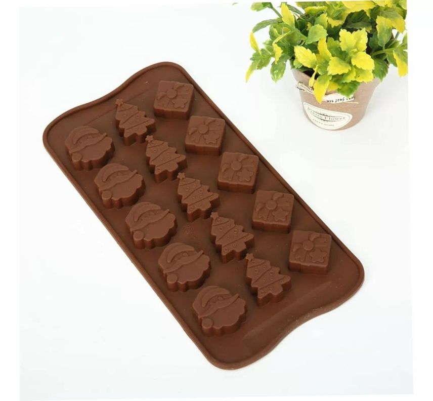 4 Moldes De Chocolate Molde De Silicona Molde De Navidad-5