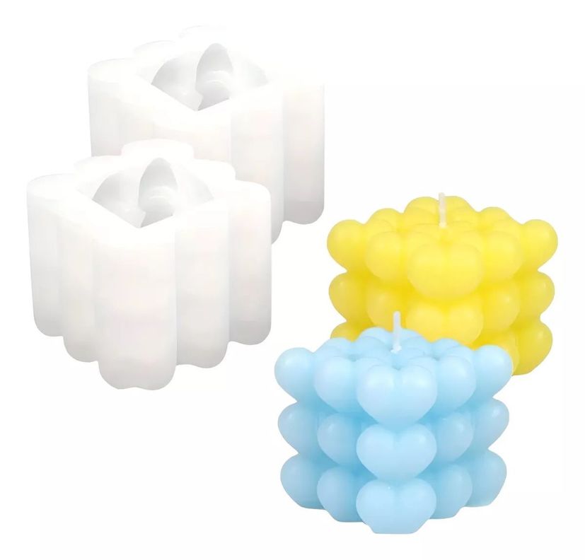 Pack X2 Molde Para Velas Moldes Para Hacer Velas Corazon 3d-0