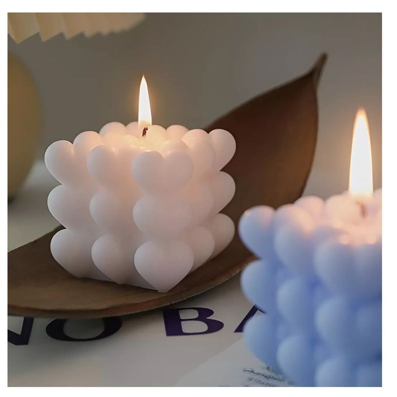Pack X2 Molde Para Velas Moldes Para Hacer Velas Corazon 3d-2
