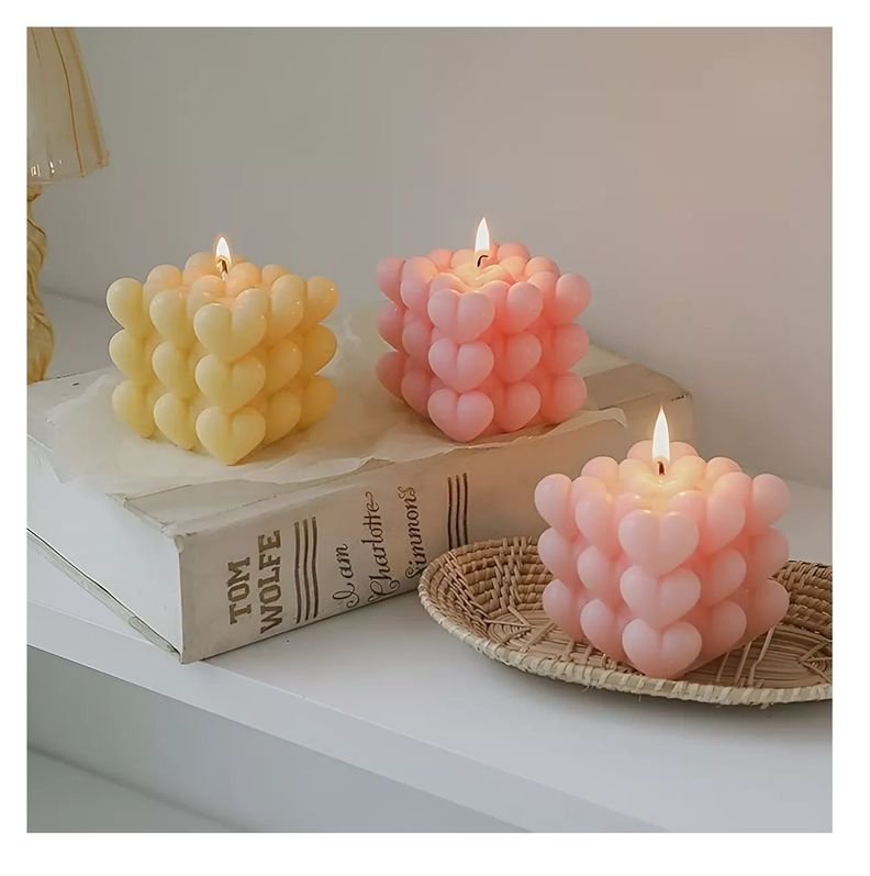 Pack X2 Molde Para Velas Moldes Para Hacer Velas Corazon 3d-4