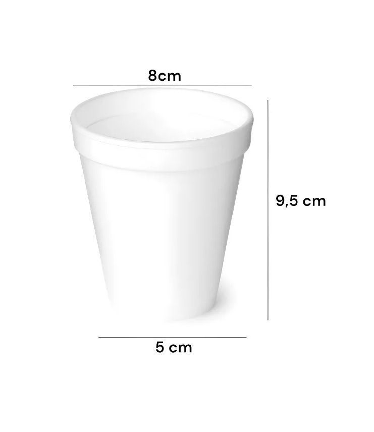 50 Vasos Desechable Plumavit Termico Vaso Cafe 8oz-2