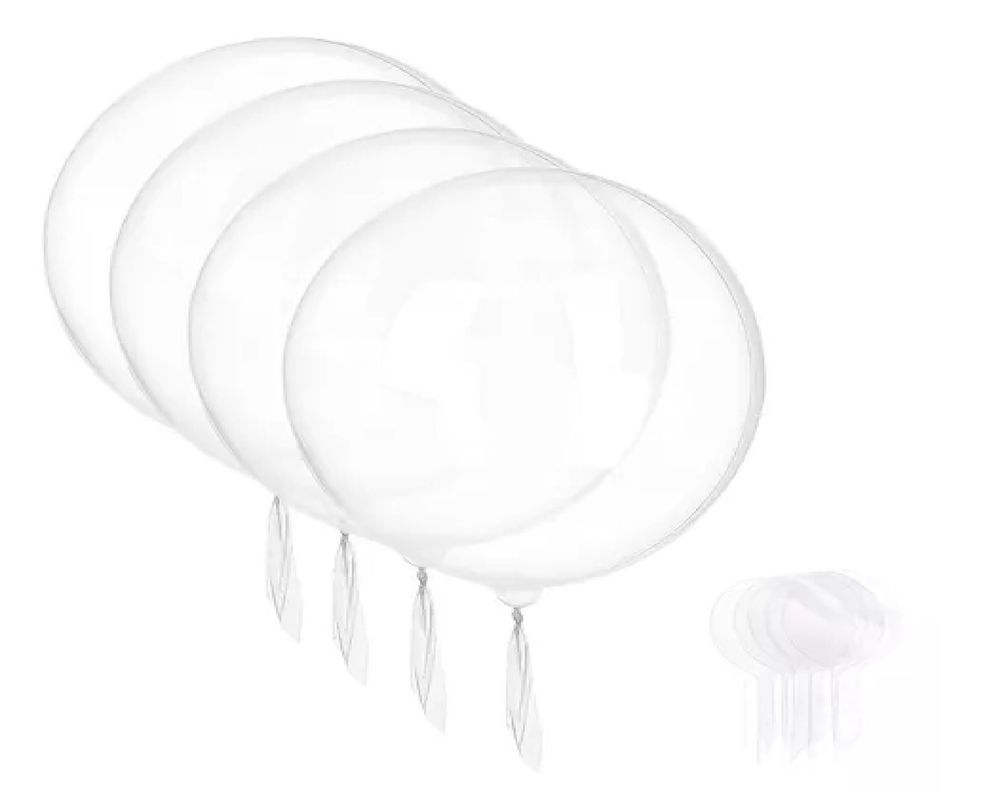 40 Globos Cumpleaños Globos Burbuja Globos Transparente 20cm-0