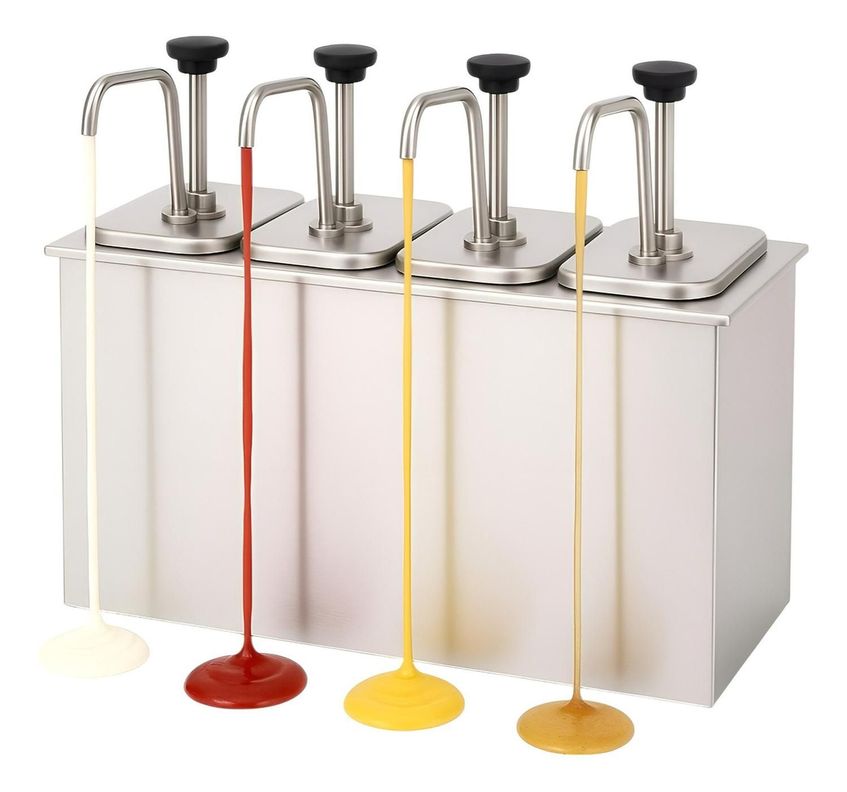 Dispensador De Salsa Dispensador Bomba Dosificador Salsa 8l Plateado