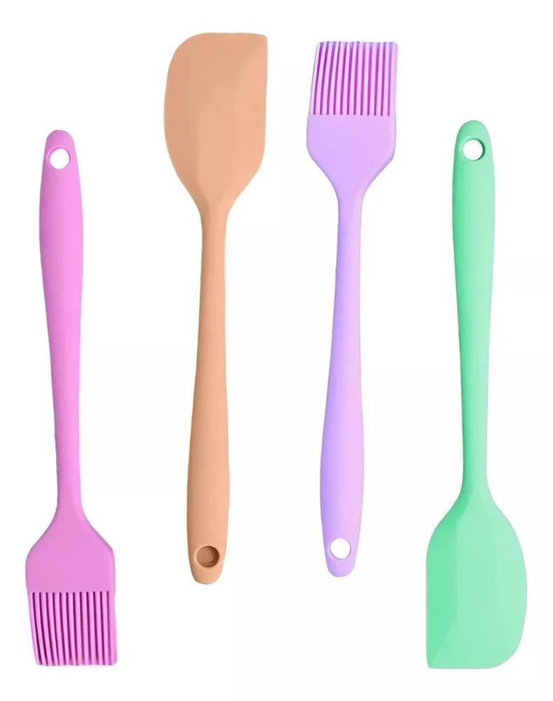 Pack X2 Mezquino Silicona Brochas Silicona Utensilios Cocina-0