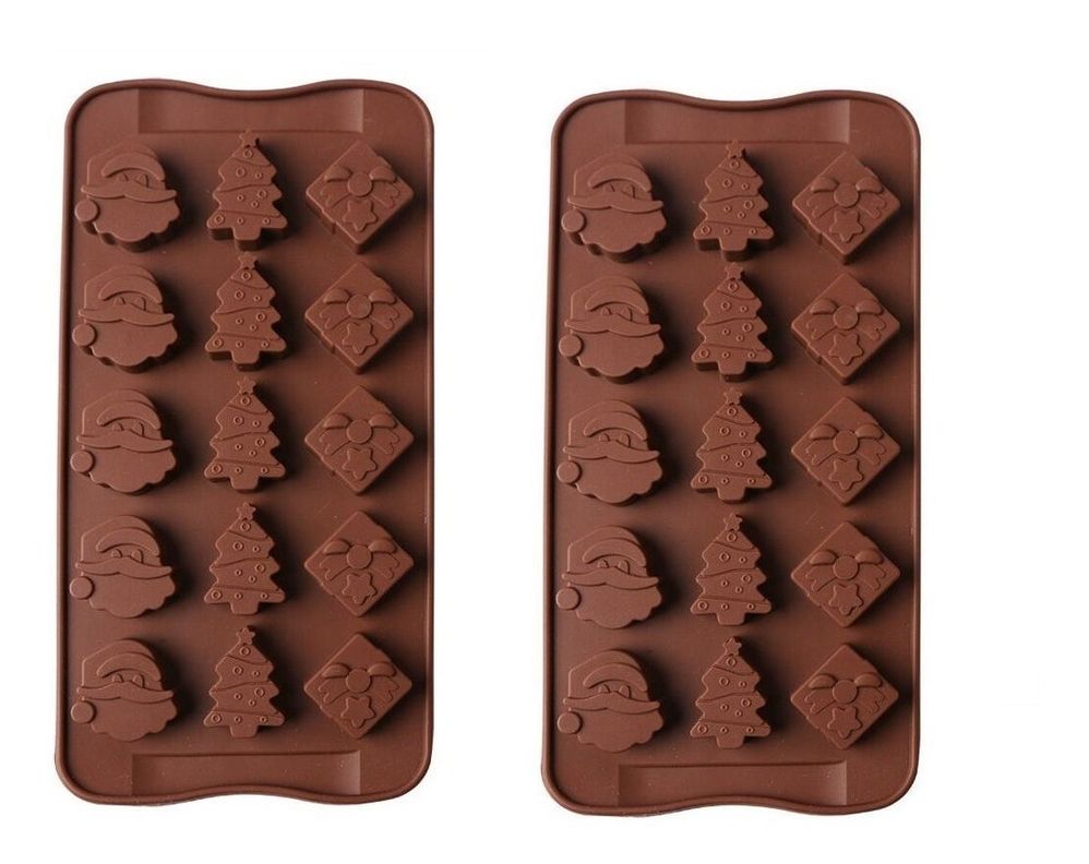 2 Moldes De Chocolate Molde De Silicona Molde De Navidad 0710-0