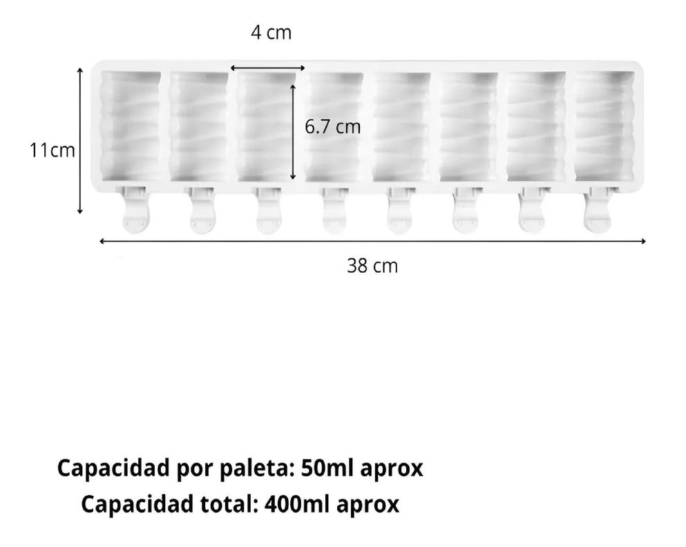 set x2 Moldes De Silicona Para Helados Molde Paletas Helado 8cavid-2