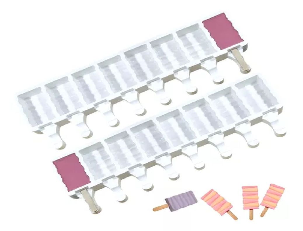 set x2 Moldes De Silicona Para Helados Molde Paletas Helado 8cavid-7