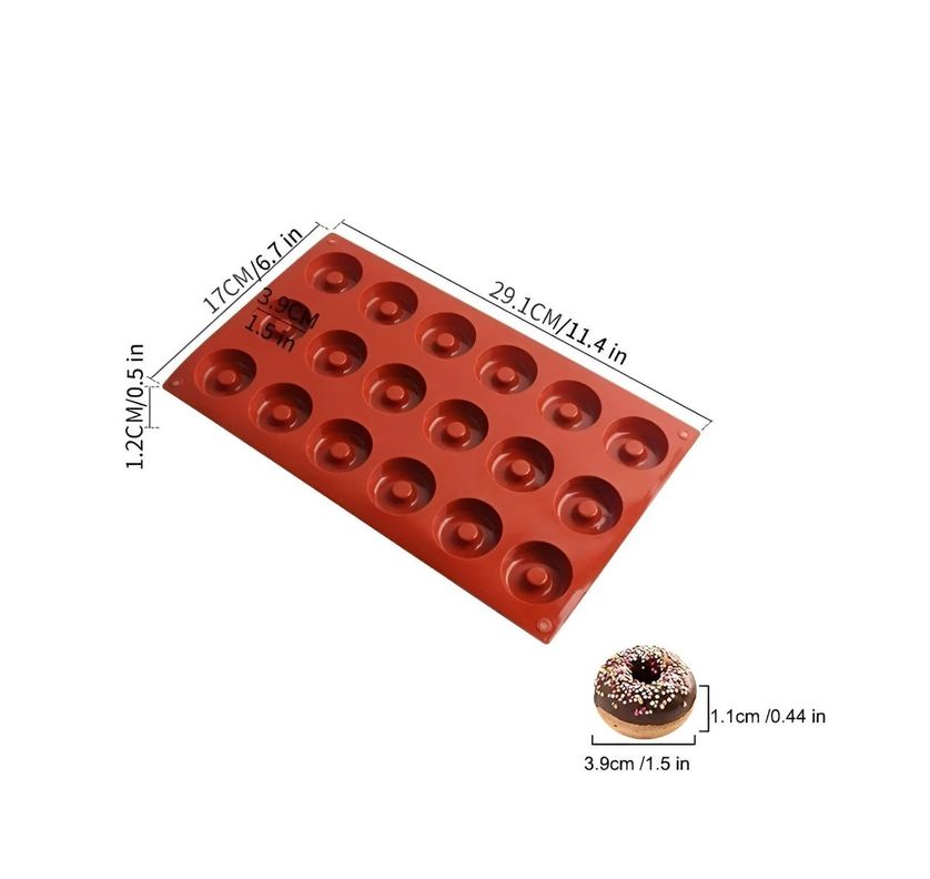 Molde Silicona Moldes Reposteria Molde Mini Donuts 18cav-2