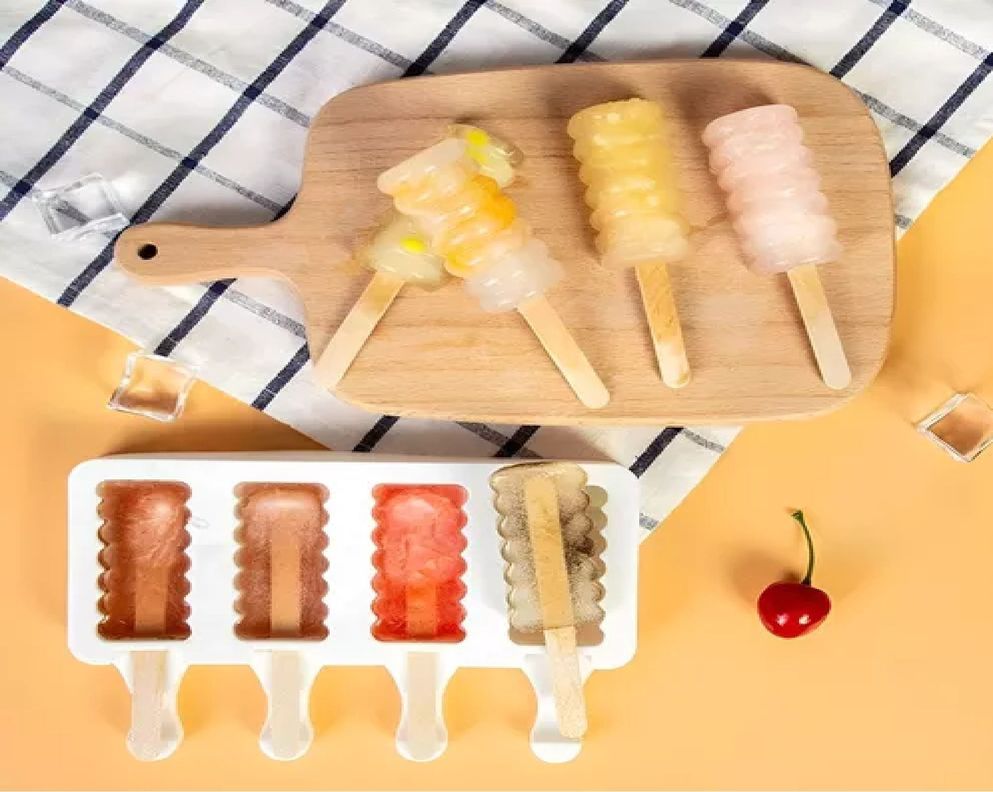 2 Molde Helado Silicona Molde Helados Moldes Paletas Mini395-1