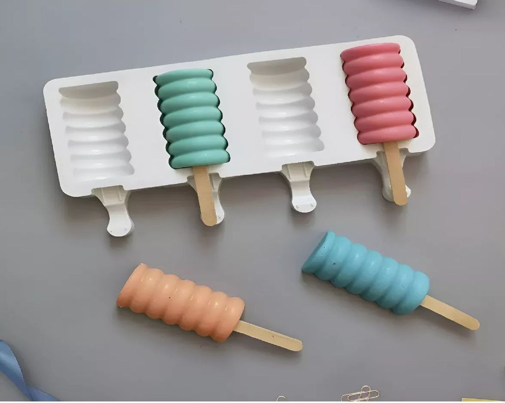 2 Molde Helado Silicona Molde Helados Moldes Paletas Mini395-4