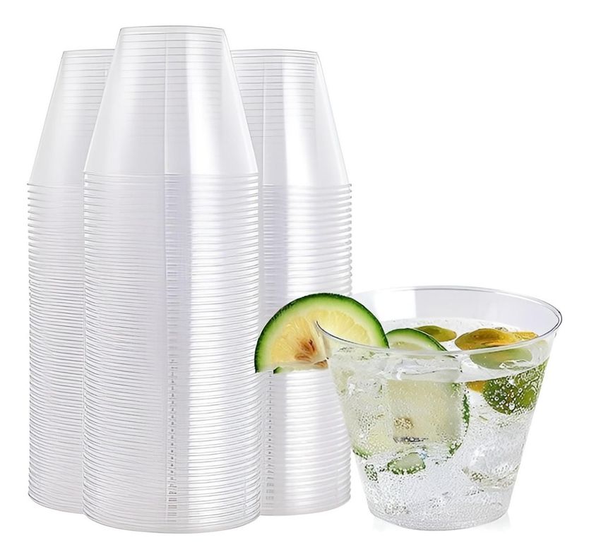 X50 Set De Vasos Shot Postres Pocillos Vasos Plastico 88 Ml Transparente Blanco