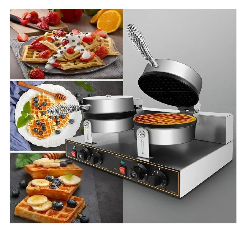 Waflera Doble Maquina Para Waffles Waflera Grande 2400w-5