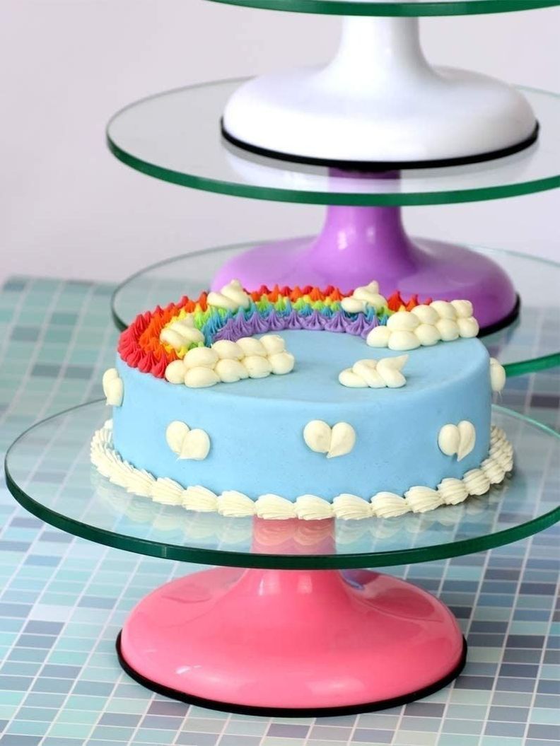 Base Giratoria Tortas Plato Giratorio Base Vidrio 30cm -2