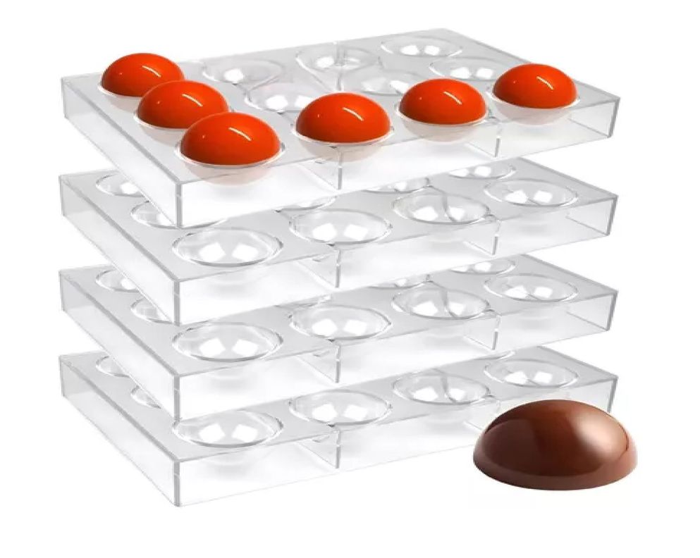 Set 2 Molde De Chocolate Policarbonato Molde Bombones 12 Cav-1