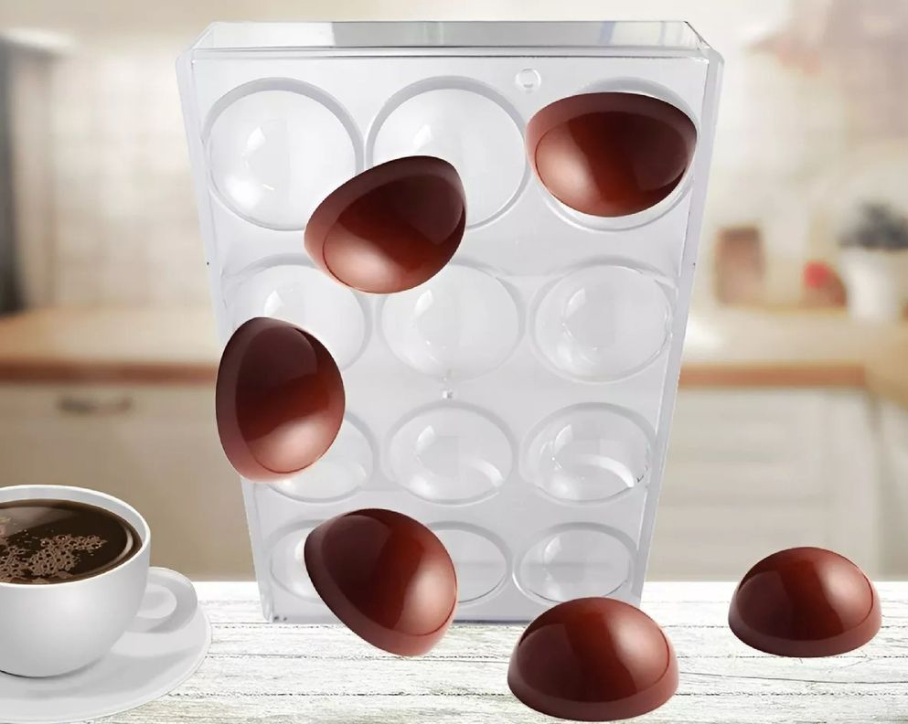 Set 2 Molde De Chocolate Policarbonato Molde Bombones 12 Cav-5