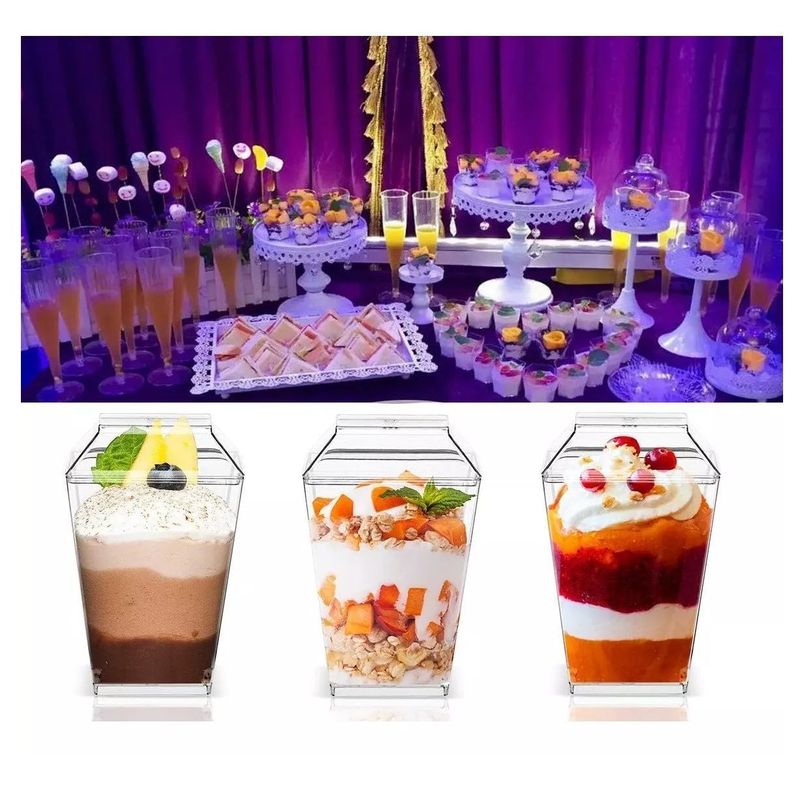 10 Vasos Para Postres Set De Vasos Shot Postres C/tapa 110ml-2