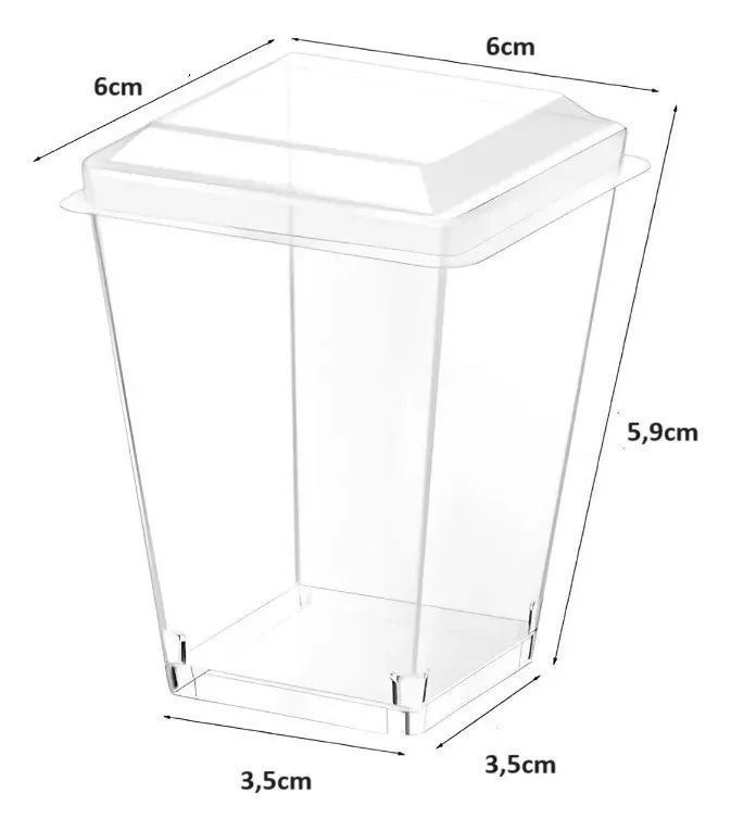 10 Vasos Para Postres Set De Vasos Shot Postres C/tapa 110ml-3