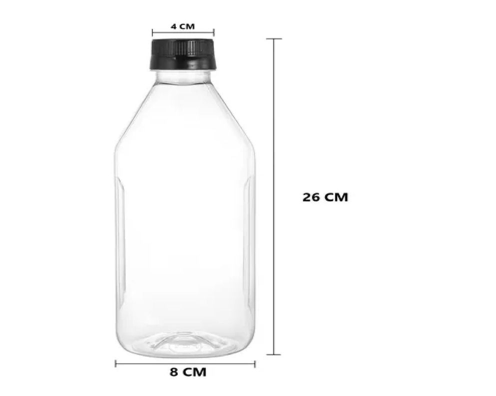 12 Botellas Con Tapa Botellas Plasticas Transparentes 1000ml-2