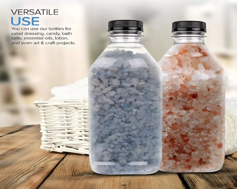 X24 Botellas Plasticas Transparentes Botella C/tapa 1000ml-7