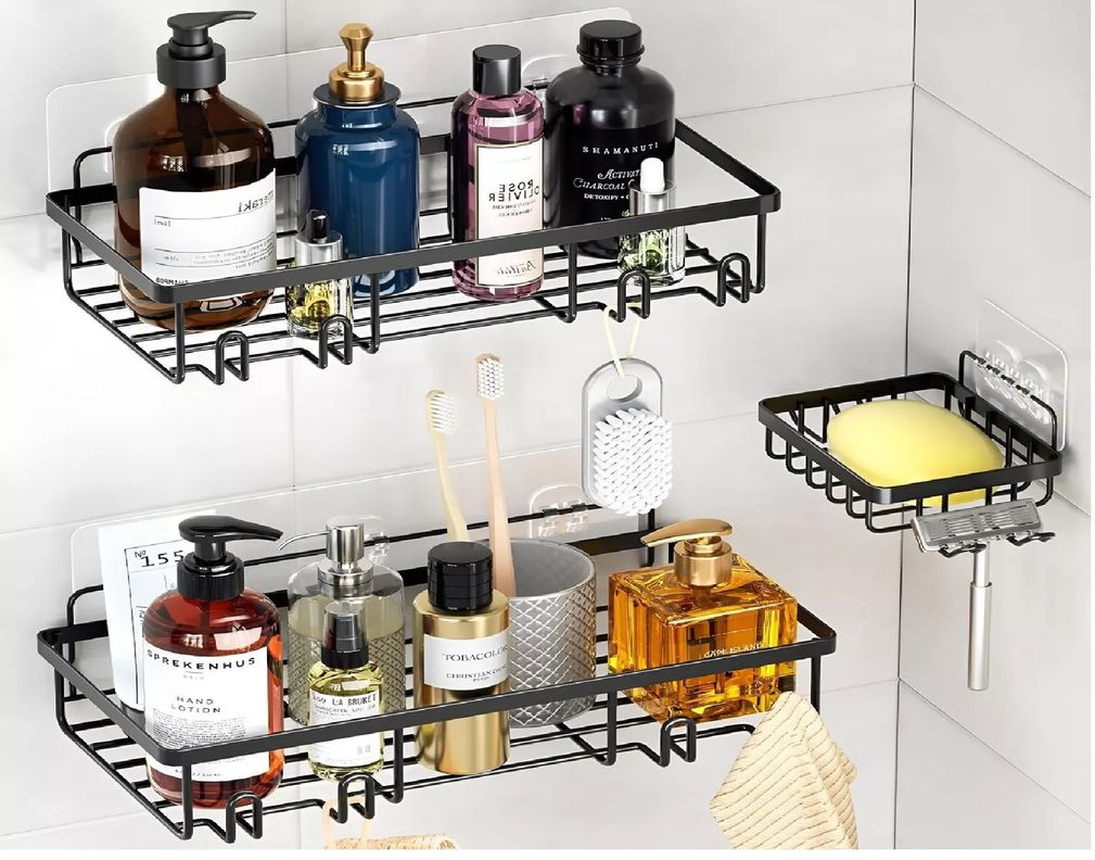 Set 5 Organizador Para Ducha Estante Ducha Repisa Para Ducha-3