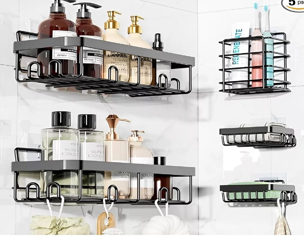 Set 5 Organizador Para Ducha Estante Ducha Repisa Para Ducha-6