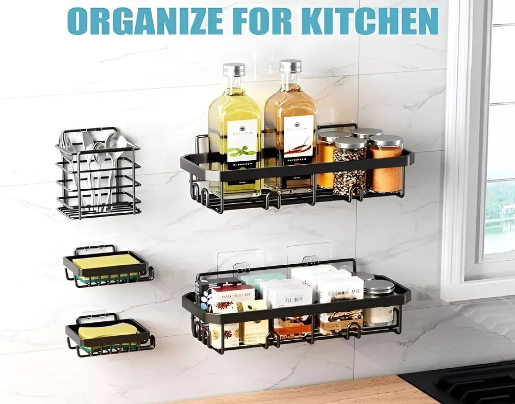 Set 5 Organizador Para Ducha Estante Ducha Repisa Para Ducha-7