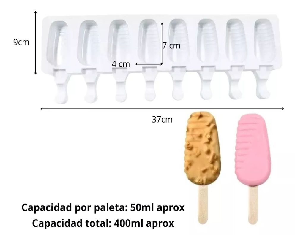 Moldes De Silicona Para Helados Molde Helado Mini 8 mcavidades-1