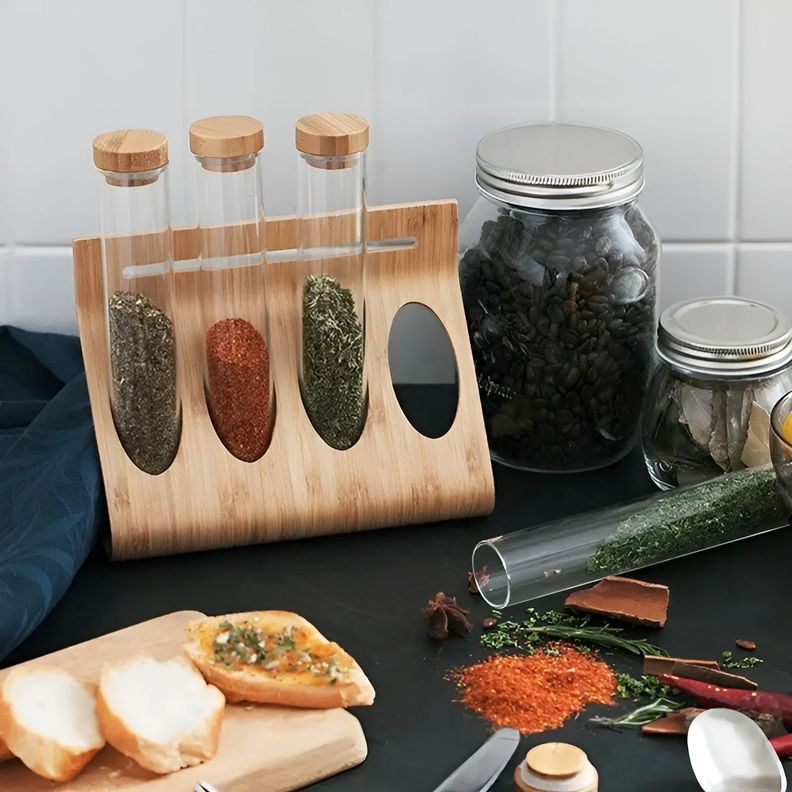 Set Especieros Organizador Condimentos Especieros Cocina 4pz-1