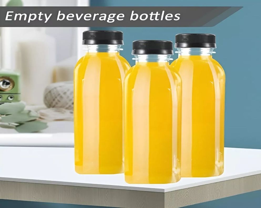 6 Botellas Plasticas Transparentes Botella Con Tapa 500ml-6
