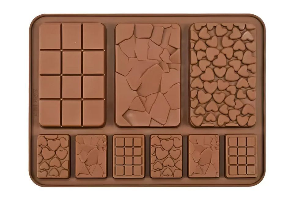 Moldes De Chocolate Molde Barra De Chocolate Silicona B9 Repostería…