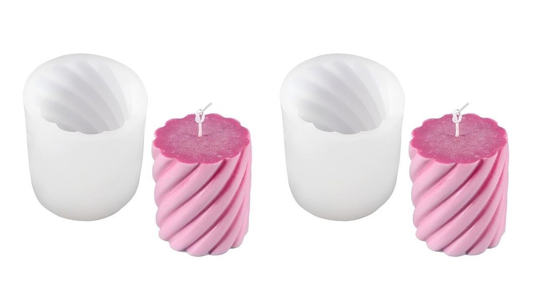 2 Moldes Para Hacer Velas Molde Para Velas Cilindro Espiral-0