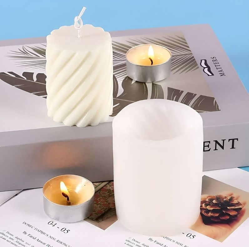 2 Moldes Para Hacer Velas Molde Para Velas Cilindro Espiral-5