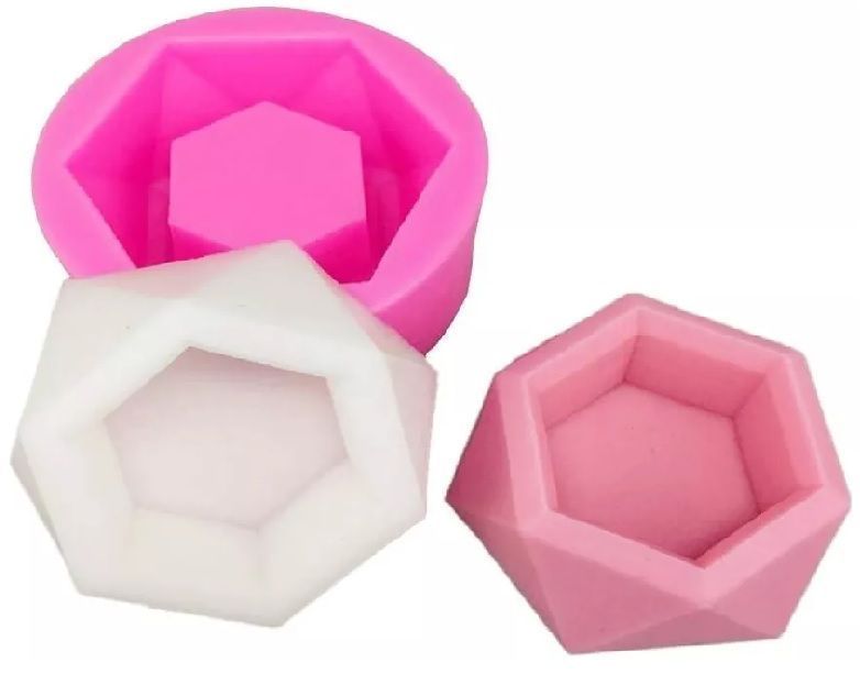 Moldes De Silicona Macetas Velas Yeso -0