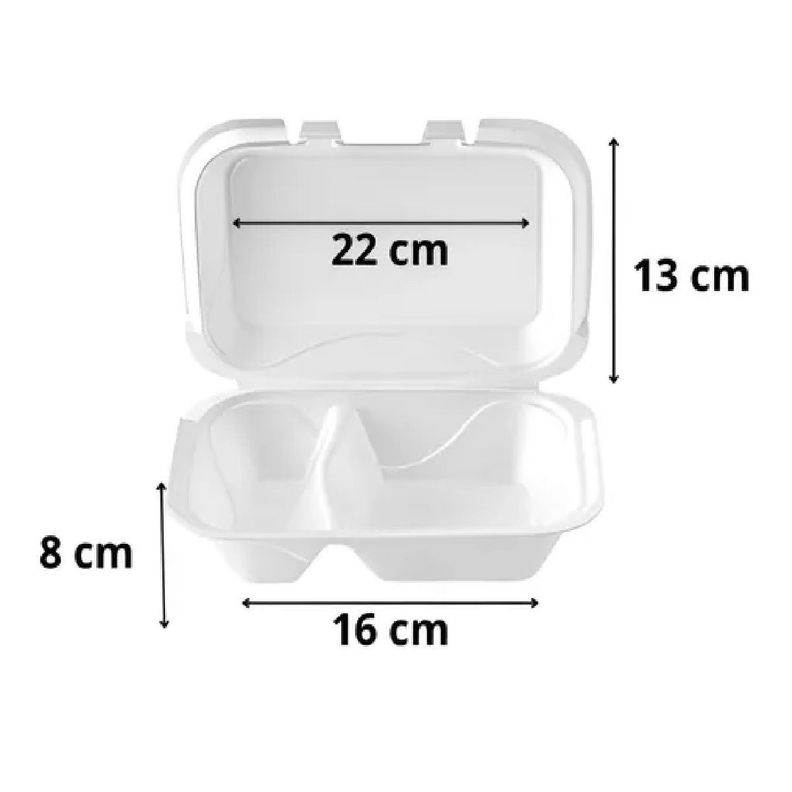 25 Bandeja Plumavit Bandeja Rectangular C/ Division Bandejas-2