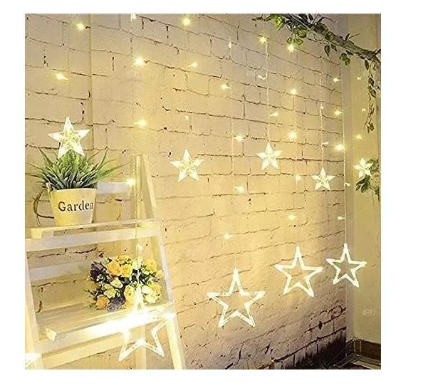 2 Luces Navideñas Cascadas Estrella Luces Cascadas Calida 3m-5