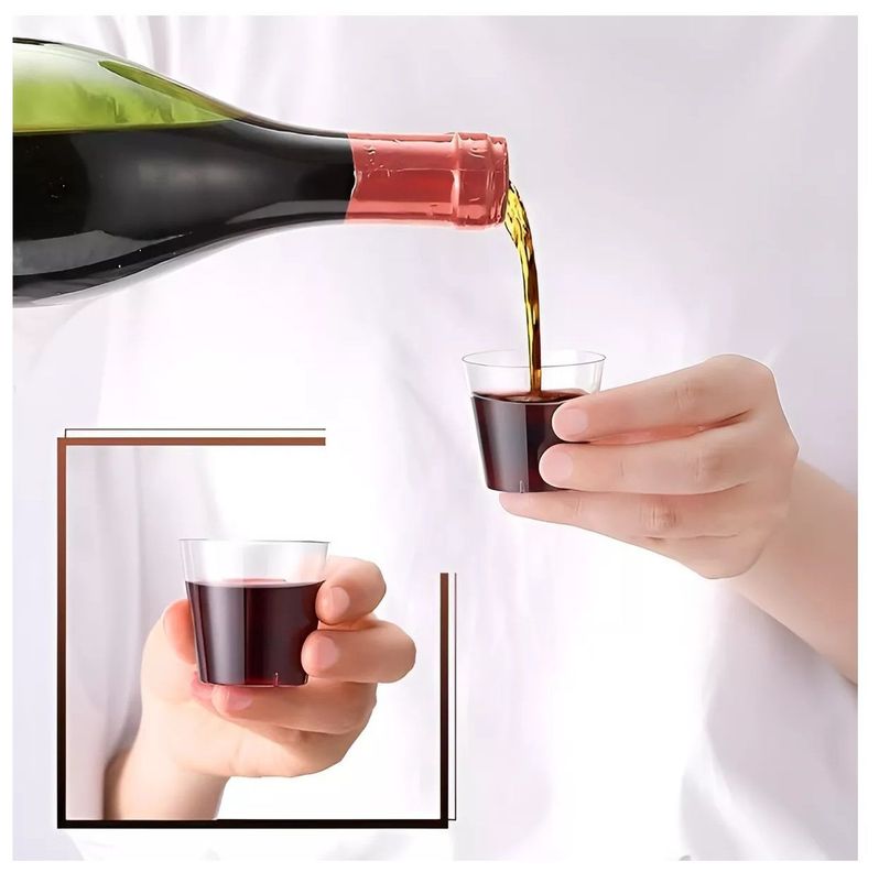 Set 25 Vasos Shot Pocillos Para Postres Vasos Plasticos 40ml-1