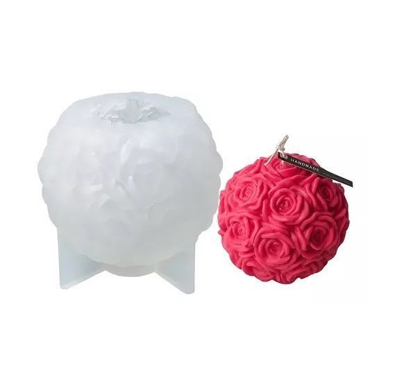 Molde Silicona Moldes Jabones Moldes Para Hacer Velas Rosas-0